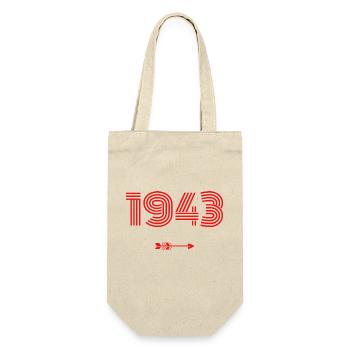 Born in 1943 - Gift Bag for Bottles - nature - Front