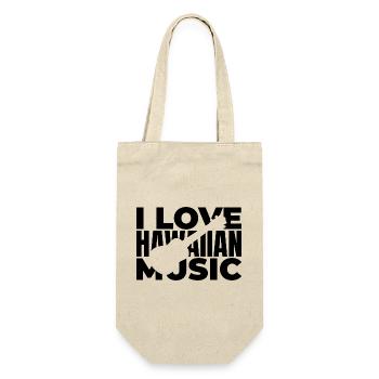 Ich liebe hawaiianische Musik - Geschenkbeutel für Flaschen - Natur - Vorne