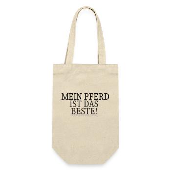 Mein Pferd ist das Beste - Geschenkbeutel für Flaschen - Natur - Vorne