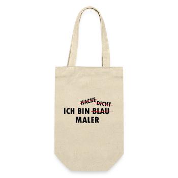 Handwerker Handyman Handwerk Werkzeug Baustelle - Geschenkbeutel für Flaschen - Natur - Vorne