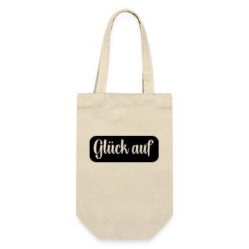 Glück auf Gruß - Geschenkbeutel für Flaschen - Natur - Vorne