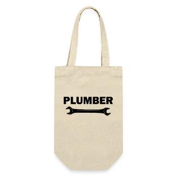 Handwerker Handyman Handwerk Werkzeug Baustelle - Geschenkbeutel für Flaschen - Natur - Vorne