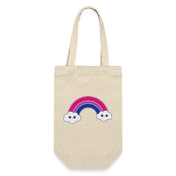 Bisexuell Regenbogen bi pride LGBTQ Flagge Kawaii - Geschenkbeutel für Flaschen - Natur - Vorne