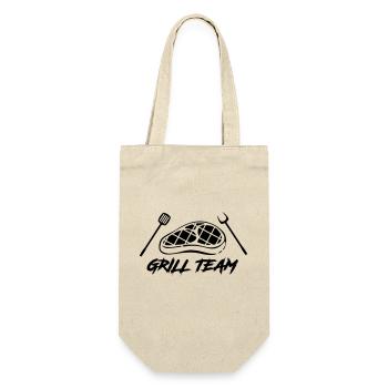grill team - Geschenkbeutel für Flaschen - Natur - Vorne