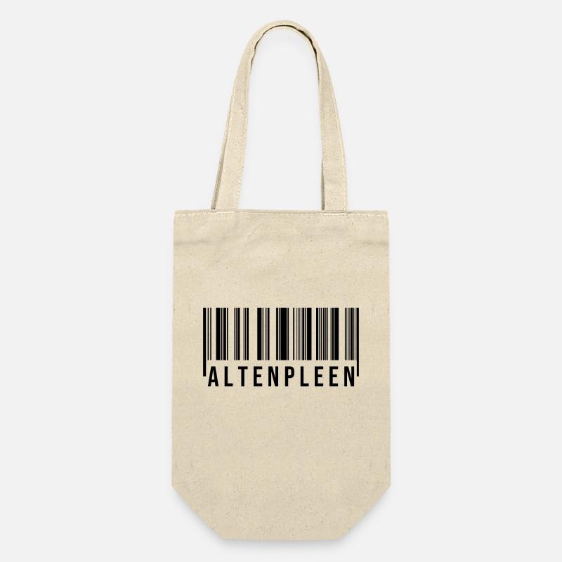 Altenpleen Strichcode - Geschenkbeutel für Flaschen - Natur