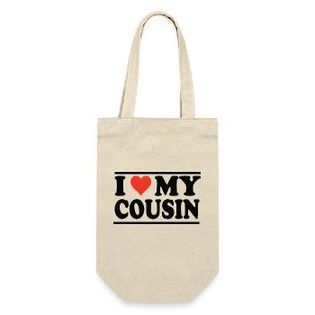 J’aime mon cousin - Sac à bouteille - nature - Devant