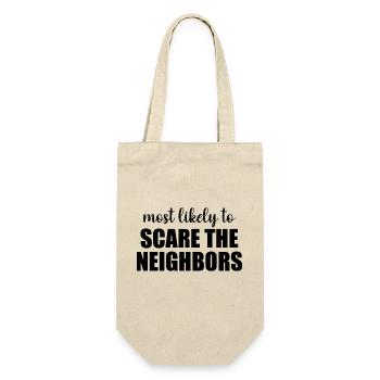 Most Likely To Scare The Neighbors Funny Halloween - Gift Bag for Bottles - nature - Front
