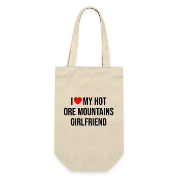 Erzgebirge Freundin Liebe - Geschenkbeutel für Flaschen - Natur - Vorne