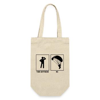 Your Friend - Me - Paragliding Landing - Gift Bag for Bottles - nature - Front