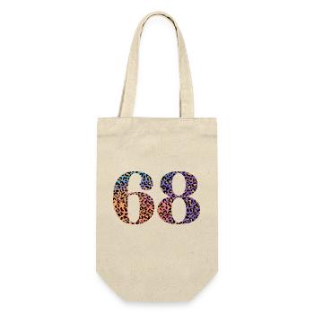 68th Birthday Leopard - Gift Bag for Bottles - nature - Front