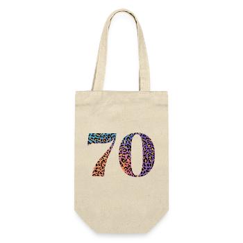 70th Anniversary Leopard - Gift Bag for Bottles - nature - Front