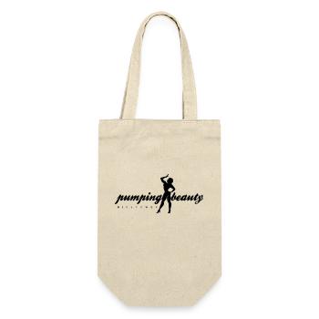 Pumping Beauty Lettering - Gift Bag for Bottles - nature - Front