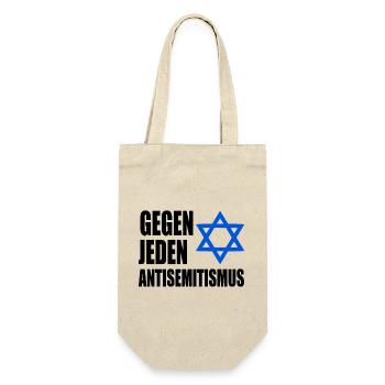 Gegen jeden antisemitismus - Geschenkbeutel für Flaschen - Natur - Vorne