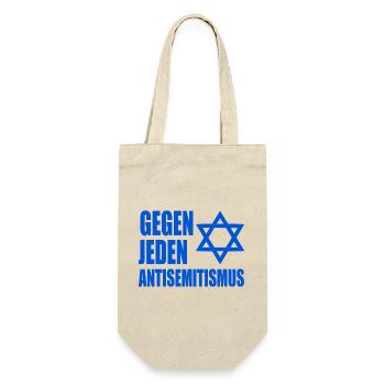 Gegen jeden antisemitismus - Geschenkbeutel für Flaschen - Natur - Vorne