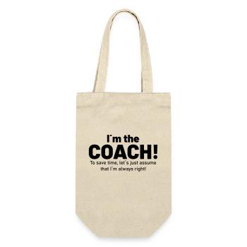 I am the coach! - Gift Bag for Bottles - nature - Front