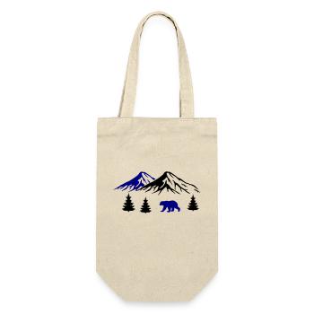 mountains, bear, nature - Gift Bag for Bottles - nature - Front