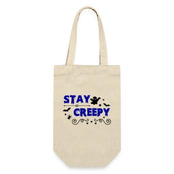 stay creepy 02 - Geschenkbeutel für Flaschen - Natur - Vorne