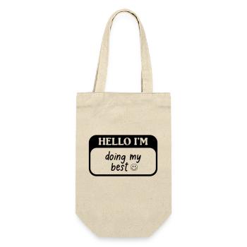 Hello i'm doing my best - Sac à bouteille - nature - Devant