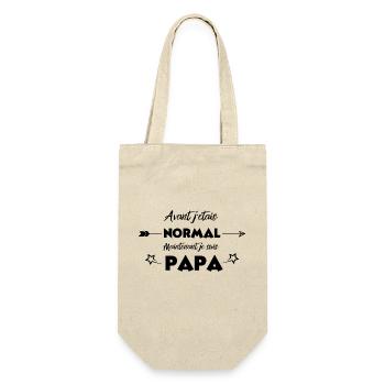 avant jétais normal maintenant je suis Papa - Sac à bouteille - nature - Devant