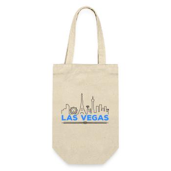 las vegas silhouette - Geschenkbeutel für Flaschen - Natur - Vorne