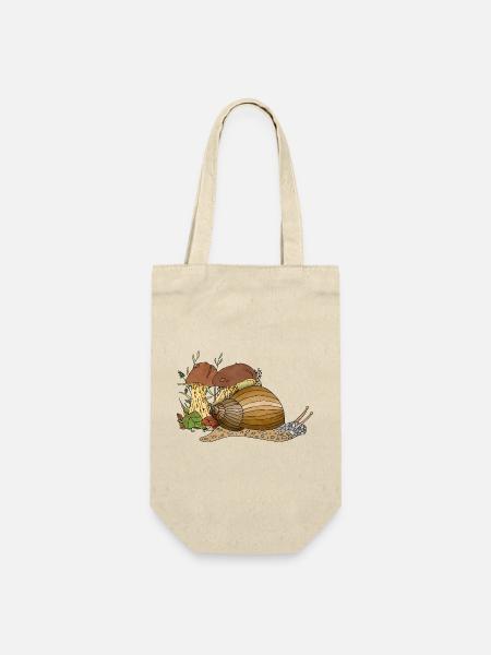Schnecke - Geschenkbeutel für Flaschen - Natur