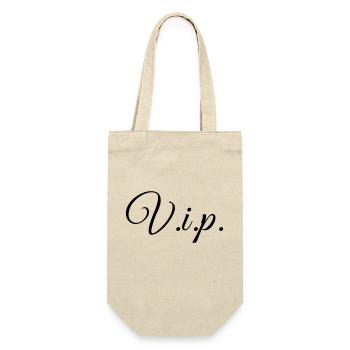 V.i.p. very important person - Geschenkbeutel für Flaschen - Natur - Vorne