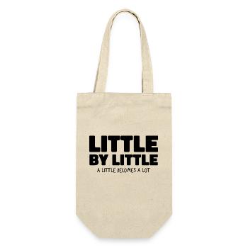 T-shirt petit à petit – cadeau parfait pour la croissance ! - Sac à bouteille - nature - Devant