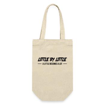 T-shirt petit à petit – cadeau parfait pour la croissance ! - Sac à bouteille - nature - Devant