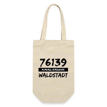76139 Karlsruhe Waldstadt - Geschenkbeutel für Flaschen - Natur - Vorne
