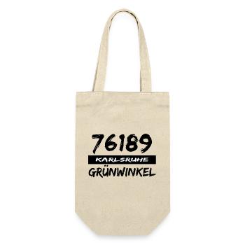 76189 Karlsruhe Grünwinkel - Geschenkbeutel für Flaschen - Natur - Vorne