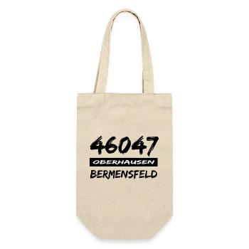 46047 Oberhausen Bermensfeld - Geschenkbeutel für Flaschen - Natur - Vorne