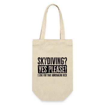 Sky Dive Fever Design. Perfect Adrenaline Gift - Gift Bag for Bottles - nature - Front