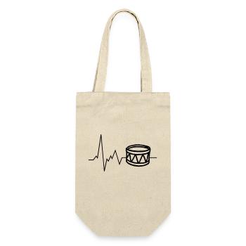 Heartbeat Drum Sports Fan Musicien - Sac à bouteille - nature - Devant