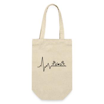 Heartbeat Table Tennis - Gift Bag for Bottles - nature - Front
