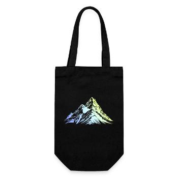 Mountains Nature Silhouette - Gift Bag for Bottles - black - Front