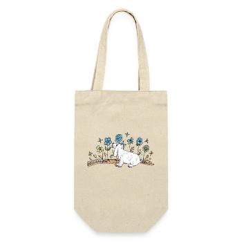 Hund - Geschenkbeutel für Flaschen - Natur - Vorne