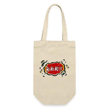 Ho Ho Ho Christmas - Gift Bag for Bottles - nature - Front