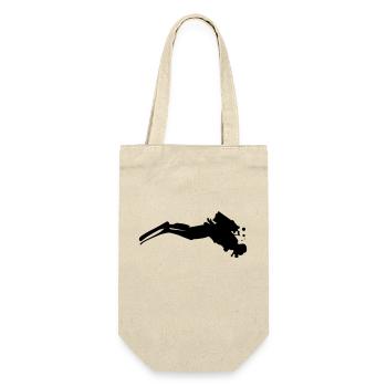 Diver with bubbles underwater - Gift Bag for Bottles - nature - Front