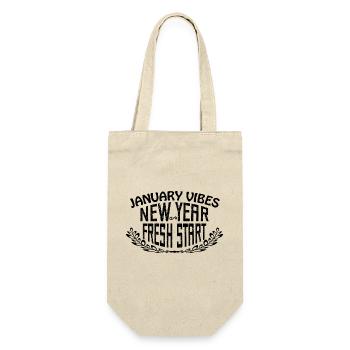 January Vibes New Year Fresh Start - Gift Bag for Bottles - nature - Front