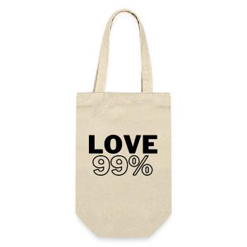 Love99% - Geschenkbeutel für Flaschen - Natur - Vorne