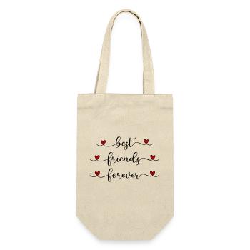 Best friends - Gift Bag for Bottles - nature - Front