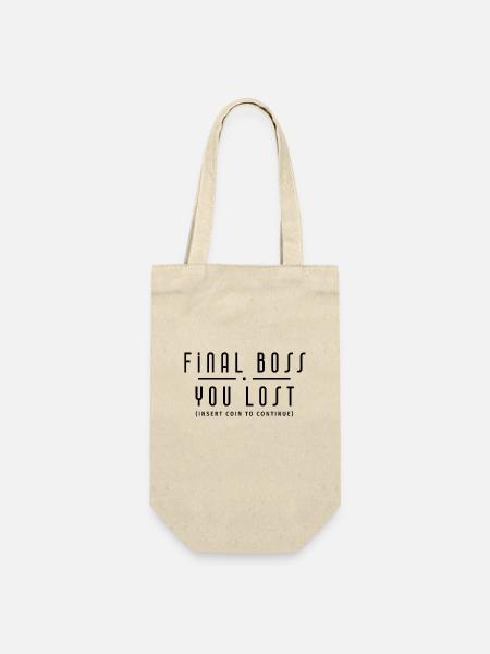 Final Endgegner schwarz Gamer Version - Geschenkbeutel für Flaschen - Natur