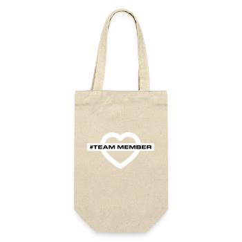 Team Member Heart Love - Gift Bag for Bottles - nature - Front