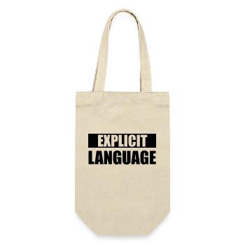Grobe Sprache - Geschenkbeutel für Flaschen - Natur - Vorne