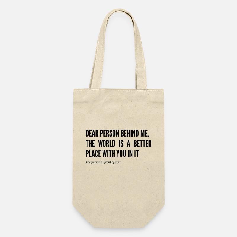 Chère personne derrière moi(Citation) - Sac à bouteille - nature