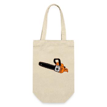 Chainsaw ORANGE - Gift Bag for Bottles - nature - Front