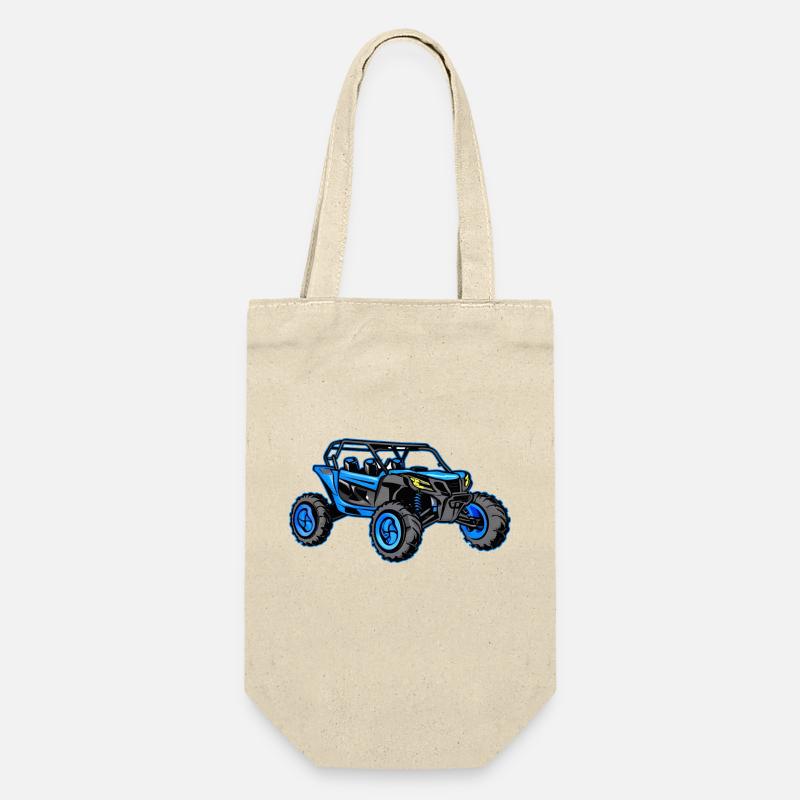 Offroad Buggy Blau - Geschenkbeutel für Flaschen - Natur