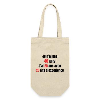 Je n'ai pas 40 ans - Sac à bouteille - nature - Devant