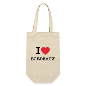 I Love Bordeaux | Bordeaux | I Heart Bordeaux - Gift Bag for Bottles - nature - Front
