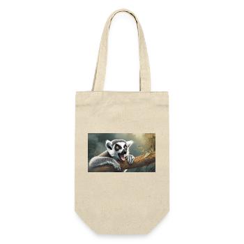 Niedliche Tiere chillen – Kattis - Geschenkbeutel für Flaschen - Natur - Vorne